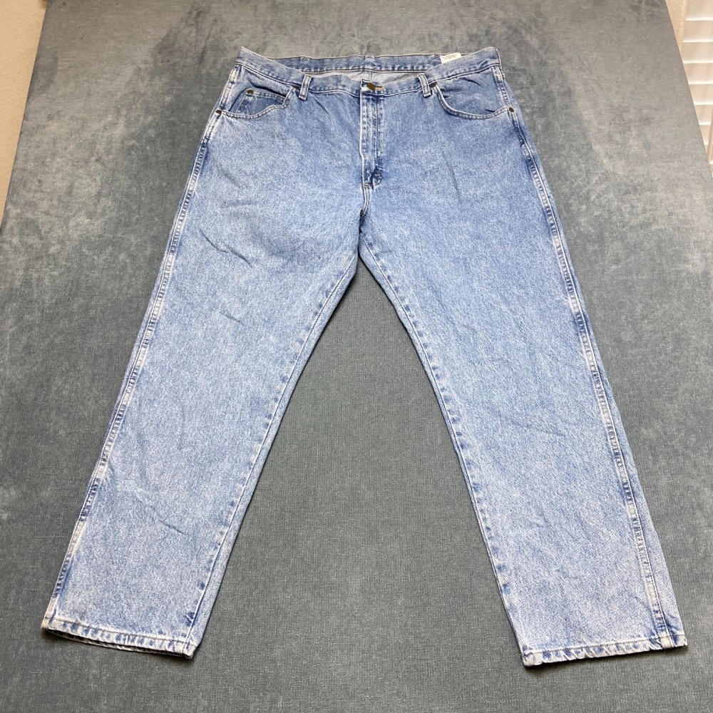 Wrangler Rugged Wear Jeans Mens 42x29 Blue Denim Cotton Non Stretch Medium Wash